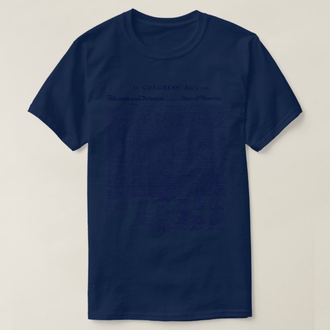 T-shirt Déclaration d'indépendance américaine de 1776 (Design devant)