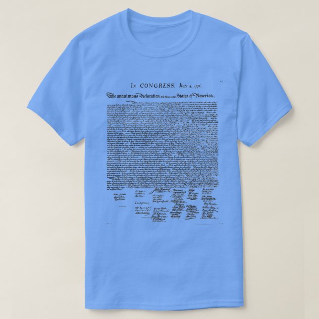 T-shirt Déclaration d'indépendance Complète après le 4 jui (Design devant)