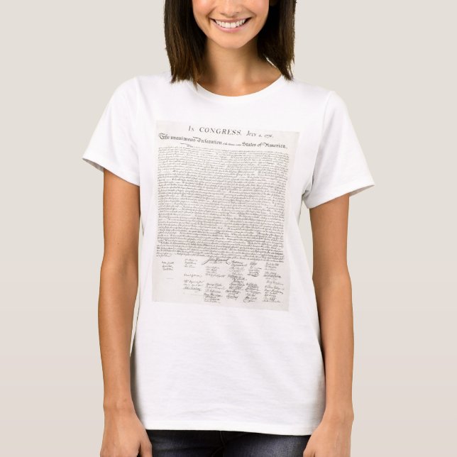 T-shirt Déclaration d'indépendance deux (Devant)