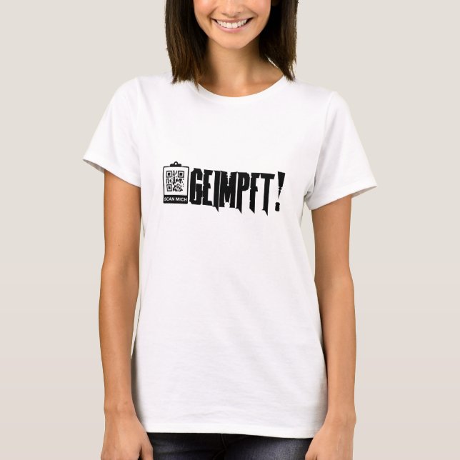 T-shirt Déclaration et QR-Code - GEIMPFT! -  (Devant)