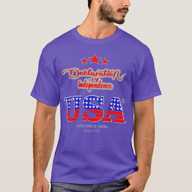 T-shirt Declaration of Independence 1776 Independence Day  (Devant)