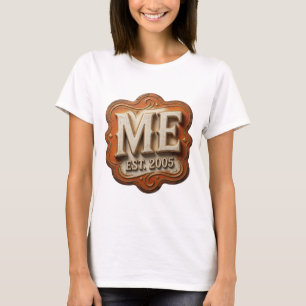 T-shirt Déclaration Or ME EST 2005 Conception Graphique
