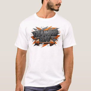 T-shirt Déclaration Orange JOUR D'ENTRAÎNEMENT Vetement d'