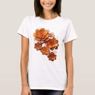 T-shirt Déclaration Orange ORANGE FLORAL FANTASY