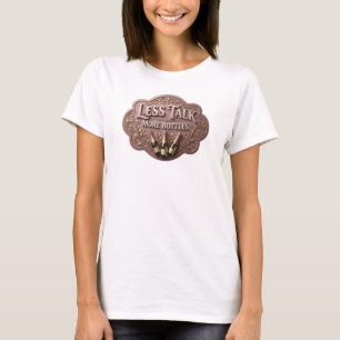 T-shirt Déclaration Rose MOINS DE PAROLES PLUS DE BOUTEILL