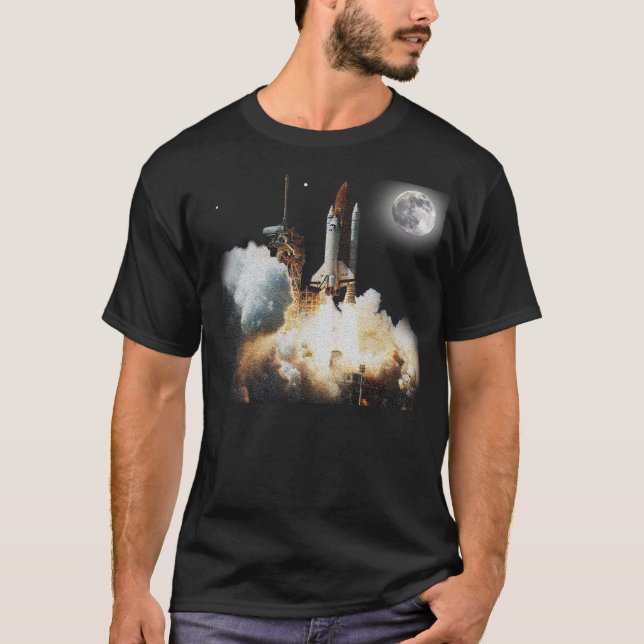 T-shirt Décollage de navette spatiale (Devant)