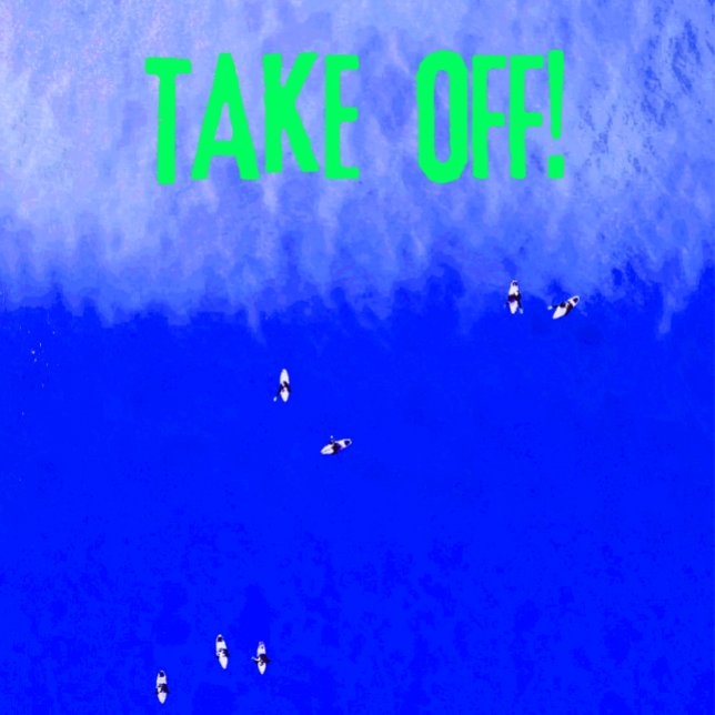 T-shirt Décollage ! terme surfeur attrape une vague (Créateur téléchargé)