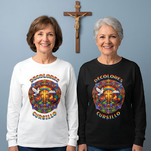 T-shirt DeColores Cursillo Croix Colombe Coq Mandala