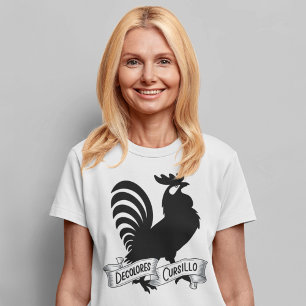 T-shirt DeColores Cursillo Rooster Silhouette avec bannièr