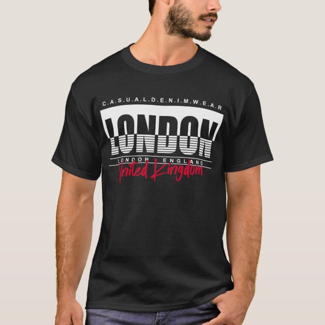 T-shirt Décontracté de Londres (Devant)