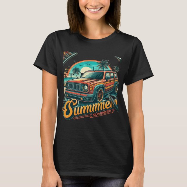 T-shirt Décontracté imprimé avec carte graphique p (Devant)