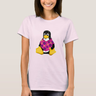 T-shirt décontracté Pingouins Rose