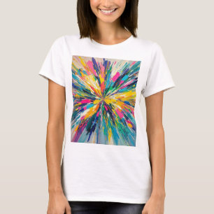 T-shirt Décor abstrait et coloré à poster d'art