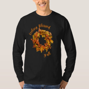 T-shirt Décor avant Porche porte d'automne Wreath