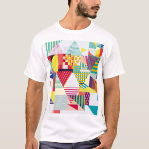 T-shirt Décoratif géométrique, abstrait motif sans couture