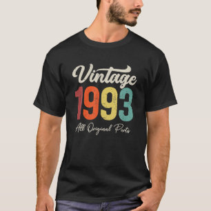 T-shirt Décoration d'anniversaire vintage 30 ans 1993 30 a