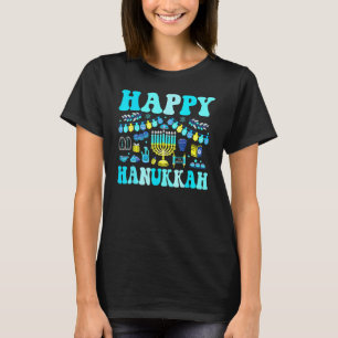 T-shirt Décoration de fête de Hanukkah joyeuse Menorah Tou