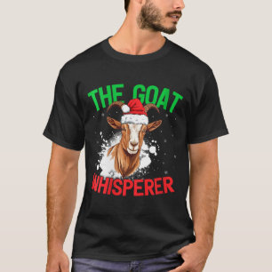 T-shirt Décoration de Noël de Whisperer de chèvre de femme