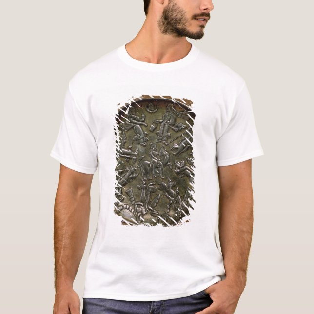 T-shirt Décoration de soulagement de plat dépeignant la (Devant)
