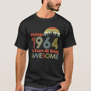T-shirt Décorations d'anniversaire vintage 1964 60 ans Hom