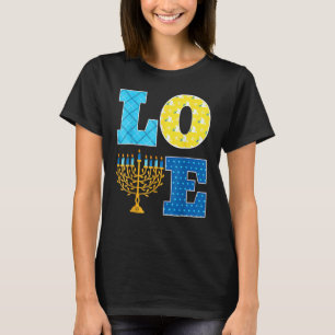 T-shirt Décorations de Hanukkah LOVE Dreidel Menorah Chanu