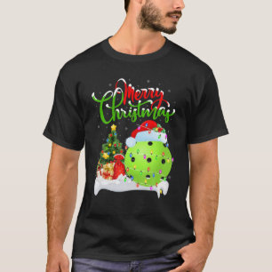 T-shirt Décorations de l'amant de Pickleball Père Noël Pic