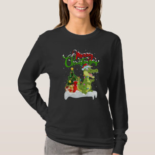 T-shirt Décorations de Noël Alligator Santa Alligator Noël