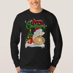 T-shirt Décorations de Noël de l'huître Père Noël Noël de 