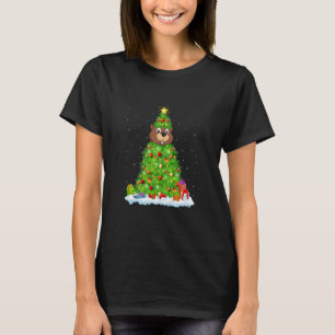 T-shirt Décorations de Noël illuminent Père Noël Beaver No