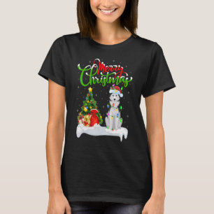 T-shirt Décorations de Noël Père Noël Chien Sibérie Husky 