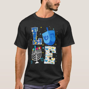 T-shirt Décorations Hanoukka de l'amour mignon Dreidel Men