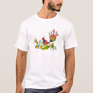 T-shirt Decorative Bird with Flowers & Berries
