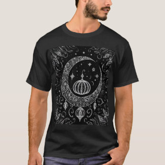 T-shirt Decorative Moon with Detailed Ornaments