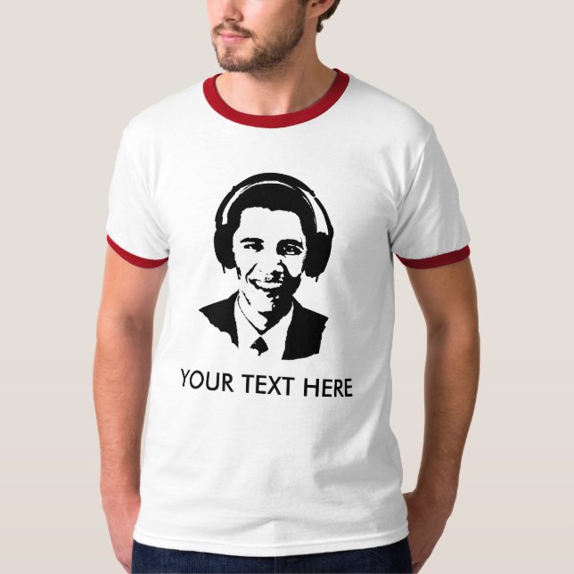 T-shirt d'écouteurs de Barack Obama (Devant)