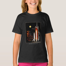T-shirt Découverte et Pleine lune de navette spatiale en 2