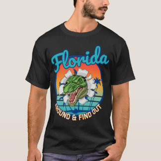 T-shirt Découvrez la Floride et trouvez l'alligator crocod