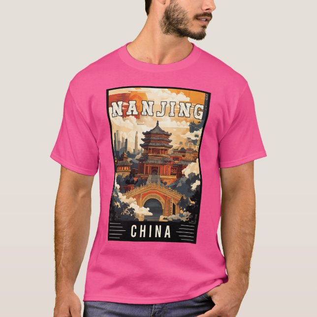T-shirt Découvrez Le Charme Culturel De Nanjing En Chine - (Devant)