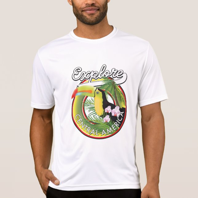 T-shirt Découvrez le logo de l'Amérique centrale. (Devant)