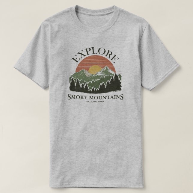 T-shirt Découvrez le parc national des Great Smoky Mountai (Design devant)
