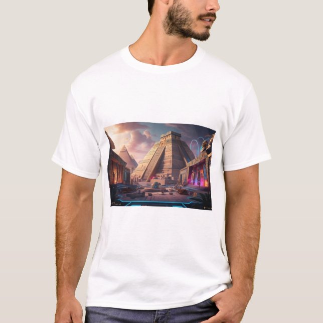 T-shirt 🌟 Découvrez les mystères des pyramides égyptienne (Devant)