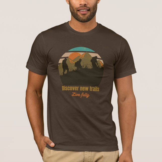 T-shirt Découvrez les nouveaux sentiers en direct (Devant)
