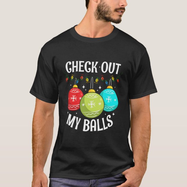 T-shirt Découvrez Mes Boules Dirty Joie Décoration (Devant)