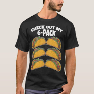 T-shirt Découvrez Mes Six 6 Pack Tacos Funny Gym