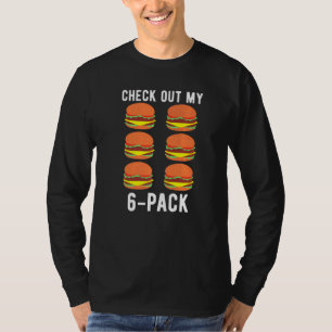 T-shirt Découvrez Mon 6 Pack Burger Fitness Gym Weightlift