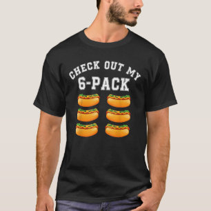 T-shirt Découvrez Mon 6 Pack Hotdog Hot Dog Gym