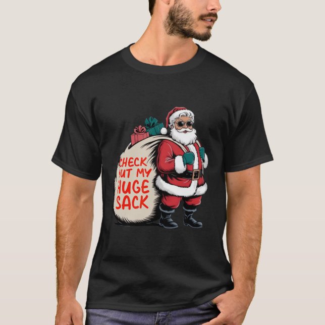 T-shirt Découvrez Mon immense sac Père Noël Noël 2024 (Devant)