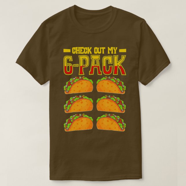 T-shirt Découvrez Mon Pack 6 Taco Cinco De Mayo Hol Mexica (Design devant)
