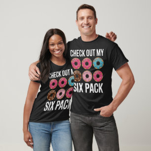 T-shirt Découvrez Mon Pack Six Drôle Donut - Drôle Gym