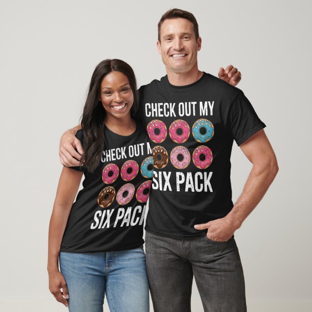 T-shirt Découvrez Mon Pack Six Drôle Donut - Drôle Gym (Unisexe)