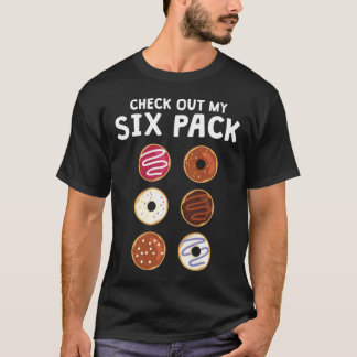 T-shirt Découvrez Mon Pack Six Funny Donut Fitness Shirt E